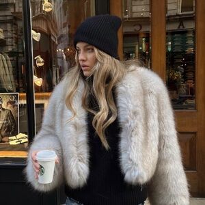 Mango Faux Fur Jacket